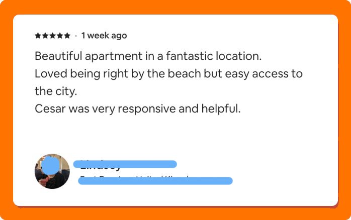 多伦多短租Airbnb客户评价例子